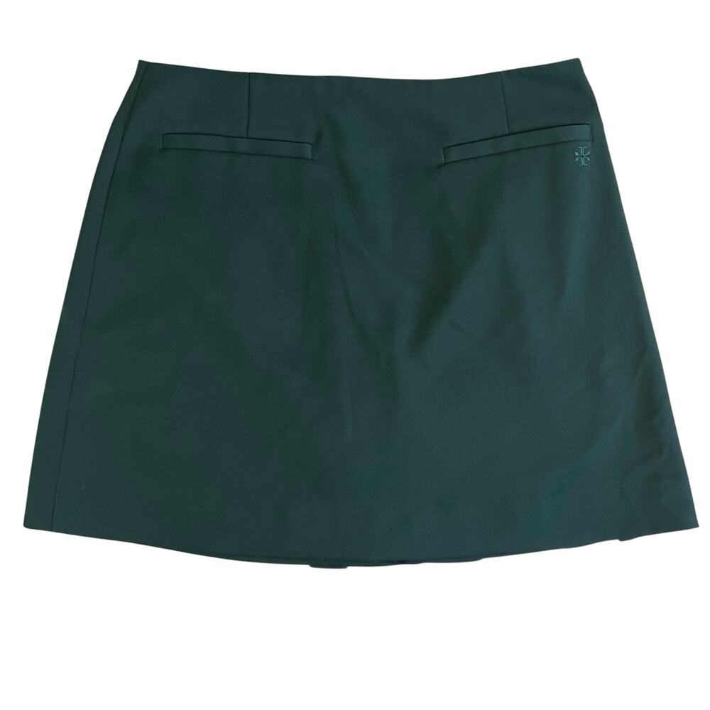 Tory Sport Tech Twill Ruffle Skort Green Preppy Medium - Picture 9 of 9